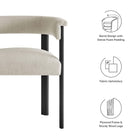 Modway Imogen Fabric Upholstered Barrel Dining Chairs Set of 2