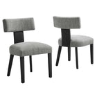 Modway Nalani Fabric Upholstered Dining Chairs Set of 2  