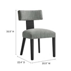 Modway Nalani Fabric Upholstered Dining Chairs Set of 2