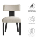 Modway Nalani Fabric Upholstered Dining Chairs Set of 2