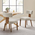 Modway Nalani Fabric Upholstered Dining Chairs Set of 2