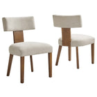 Modway Nalani Fabric Upholstered Dining Chairs Set of 2  