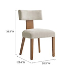 Modway Nalani Fabric Upholstered Dining Chairs Set of 2