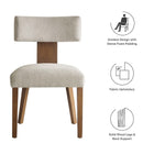 Modway Nalani Fabric Upholstered Dining Chairs Set of 2