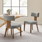 Modway Nalani Fabric Upholstered Dining Chairs Set of 2