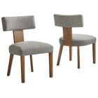 Modway Nalani Fabric Upholstered Dining Chairs Set of 2  