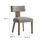 Modway Nalani Fabric Upholstered Dining Chairs Set of 2