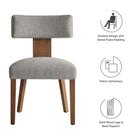 Modway Nalani Fabric Upholstered Dining Chairs Set of 2