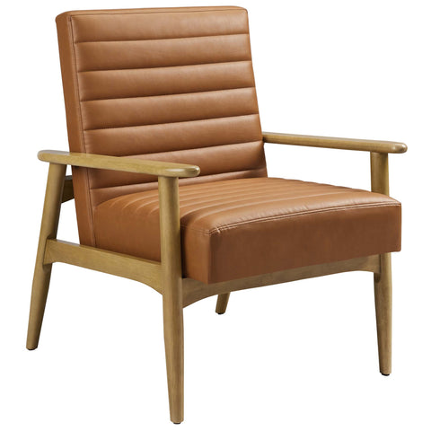 Modway Jensen Vegan Leather Accent Chair  