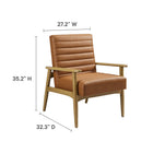 Modway Jensen Vegan Leather Accent Chair