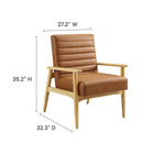 Modway Jensen Vegan Leather Accent Chair
