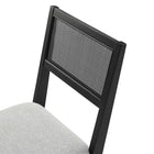 Modway Nimba Faux Rattan Fabric Dining Chairs Set of 2