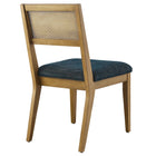 Modway Nimba Faux Rattan Fabric Dining Chairs Set of 2