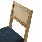 Modway Nimba Faux Rattan Fabric Dining Chairs Set of 2