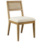 Modway Nimba Faux Rattan Fabric Dining Chairs Set of 2