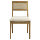 Modway Nimba Faux Rattan Fabric Dining Chairs Set of 2