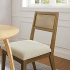 Modway Nimba Faux Rattan Fabric Dining Chairs Set of 2