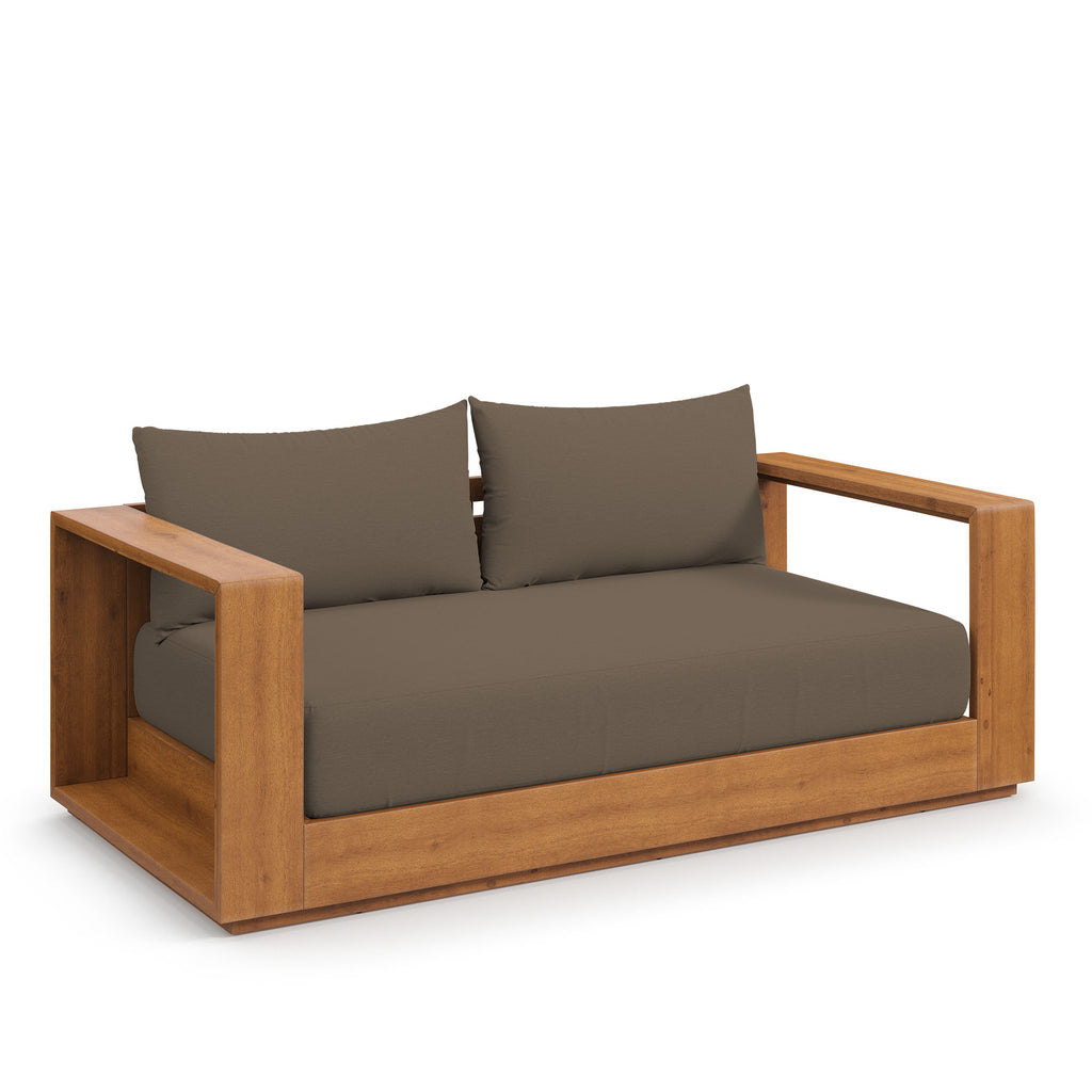 Modway Tahoe Acacia Wood Outdoor Patio Acacia Wood Loveseat  