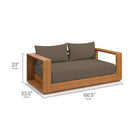 Modway Tahoe Acacia Wood Outdoor Patio Acacia Wood Loveseat