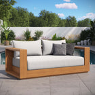 Modway Tahoe Acacia Wood Outdoor Patio Acacia Wood Loveseat