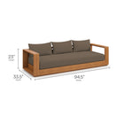 Modway Tahoe Outdoor Patio Acacia Wood Sofa