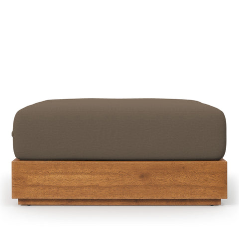 Modway Tahoe Outdoor Patio Acacia Wood Ottoman  