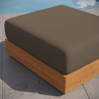 Modway Tahoe Outdoor Patio Acacia Wood Ottoman