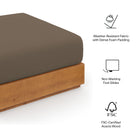 Modway Tahoe Outdoor Patio Acacia Wood Ottoman
