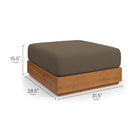 Modway Tahoe Outdoor Patio Acacia Wood Ottoman
