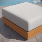 Modway Tahoe Outdoor Patio Acacia Wood Ottoman