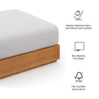 Modway Tahoe Outdoor Patio Acacia Wood Ottoman