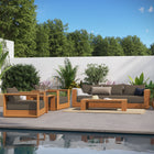 Modway Tahoe 5-Piece Outdoor Patio Acacia Wood Furniture Set