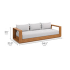 Modway Tahoe 5-Piece Outdoor Patio Acacia Wood Furniture Set