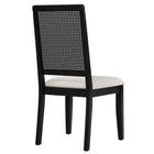 Modway Arlo Faux Rattan and Wood Dining Side Chairs Set of 2
