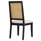 Modway Arlo Faux Rattan and Wood Dining Side Chairs Set of 2