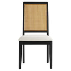 Modway Arlo Faux Rattan and Wood Dining Side Chairs Set of 2
