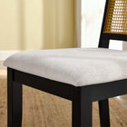 Modway Arlo Faux Rattan and Wood Dining Side Chairs Set of 2