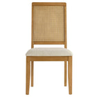 Modway Arlo Faux Rattan and Wood Dining Side Chairs Set of 2