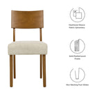 Modway Pax Wood Dining Side Chairs Set of 2