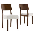 Modway Pax Wood Dining Side Chairs Set of 2  