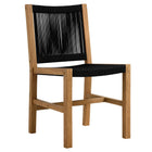 Modway Vienna 5-Piece Outdoor Patio Teak and Rope Dining Set with Armless Chairs