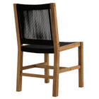 Modway Vienna Outdoor Patio Teak and Rope Armless Dining Chairs Set of 2