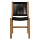 Modway Vienna 5-Piece Outdoor Patio Teak and Rope Dining Set with Armless Chairs