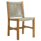Modway Vienna 5-Piece Outdoor Patio Teak and Rope Dining Set with Armless Chairs
