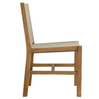 Modway Vienna 5-Piece Outdoor Patio Teak and Rope Dining Set with Armless Chairs