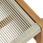 Modway Vienna Outdoor Patio Teak and Rope Armless Dining Chairs Set of 2