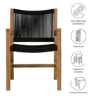 Modway Vienna Outdoor Patio Teak and Rope Dining Armchairs Set of 2