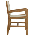 Modway Vienna 3-Piece Outdoor Patio Teak and Rope Dining Set with Armchairs