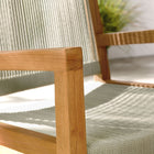 Modway Vienna Outdoor Patio Teak and Rope Dining Armchairs Set of 2