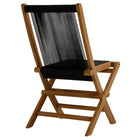 Modway Vienna Outdoor Patio Teak and Rope Folding Chairs Set of 4